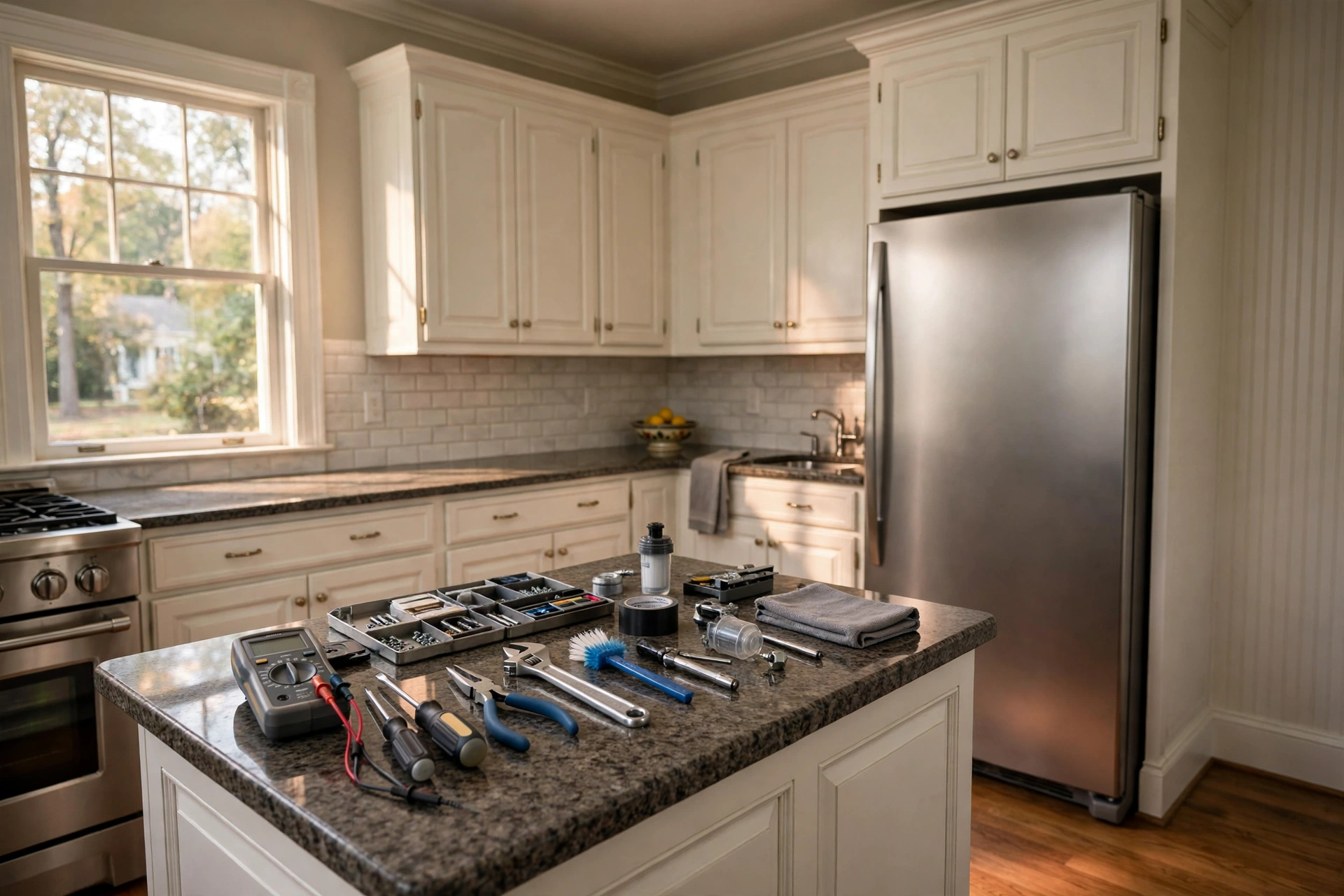 Refrigerator repair in a Bowie, MD kitchen by Bowie Appliance Repair Company