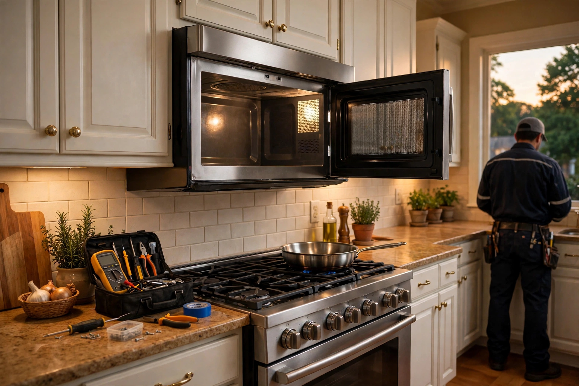 Before photo,  Microwave Repair in Chapel Forge, by Bowie Appliance Repair Company