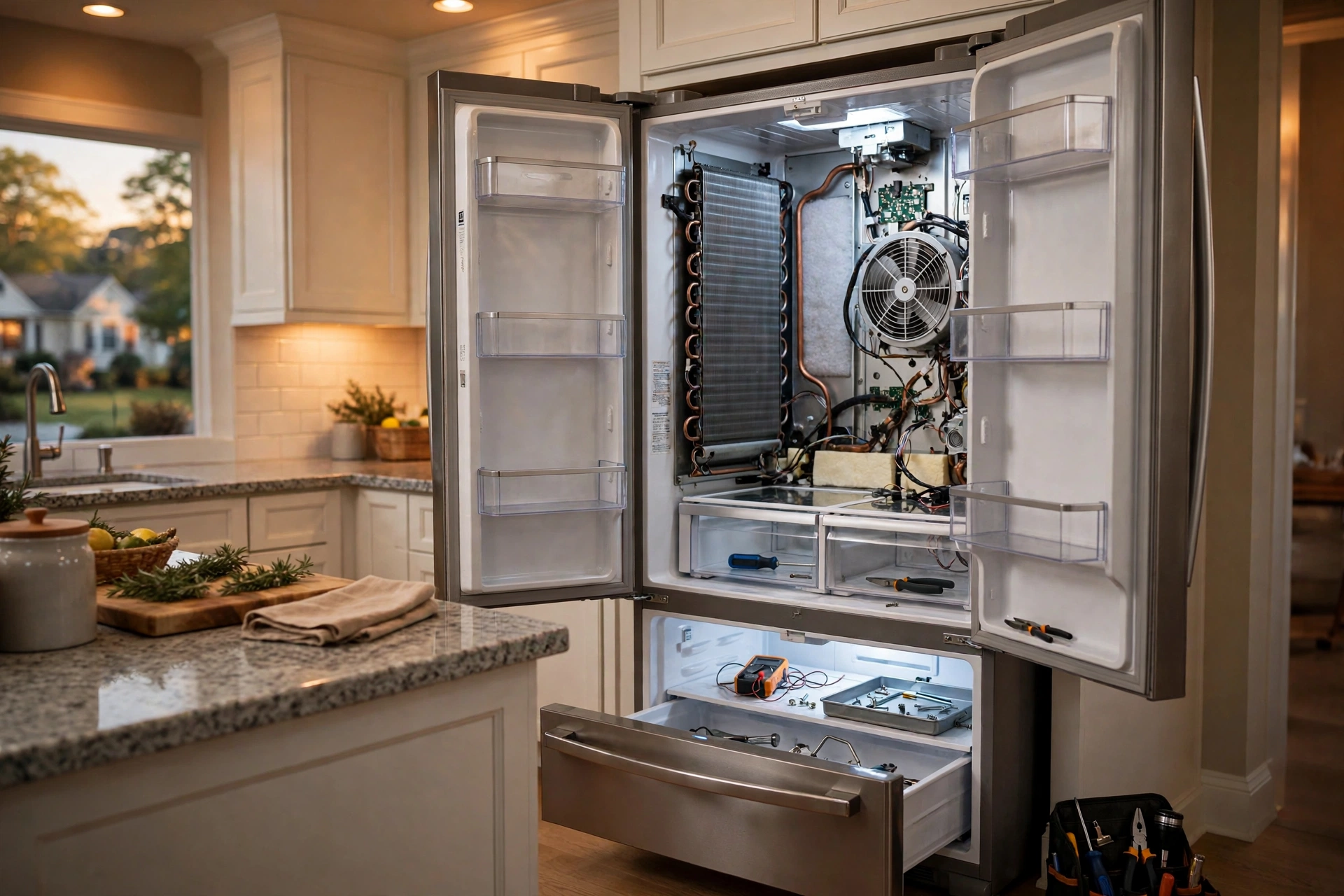 Before photo,  Refrigerator Repair in South Bowie, by Bowie Appliance Repair Company