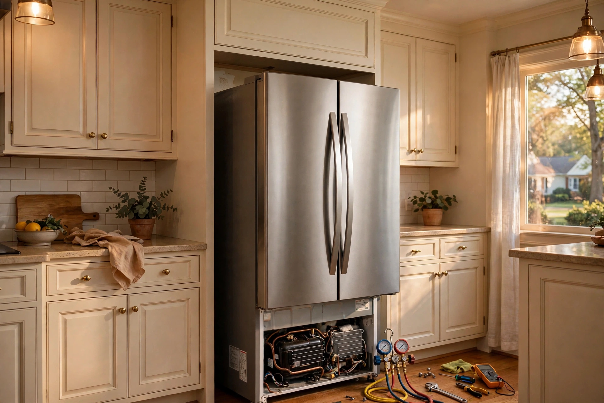 Before photo,  Sealed System and Compressor Repair in Belair, by Bowie Appliance Repair Company